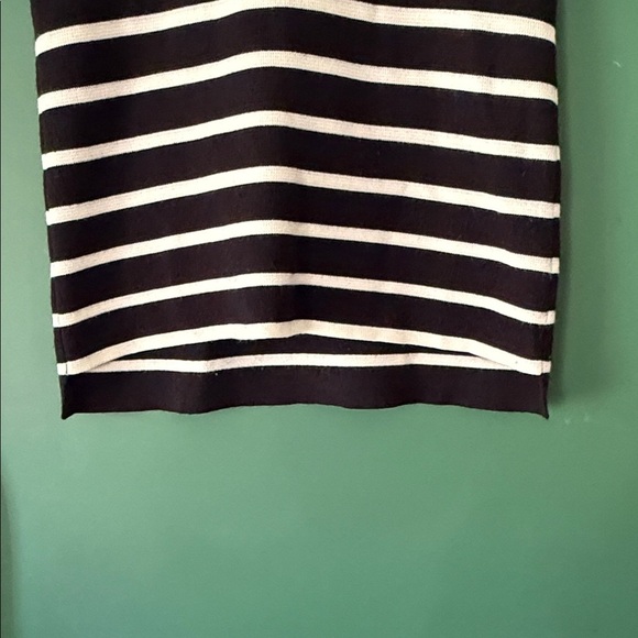 Madewell Black & Cream Striped Womnens XS Short Sleeve Sweater Classic Preppy - Picture 6 of 7